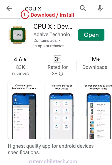 download cpu x from app store